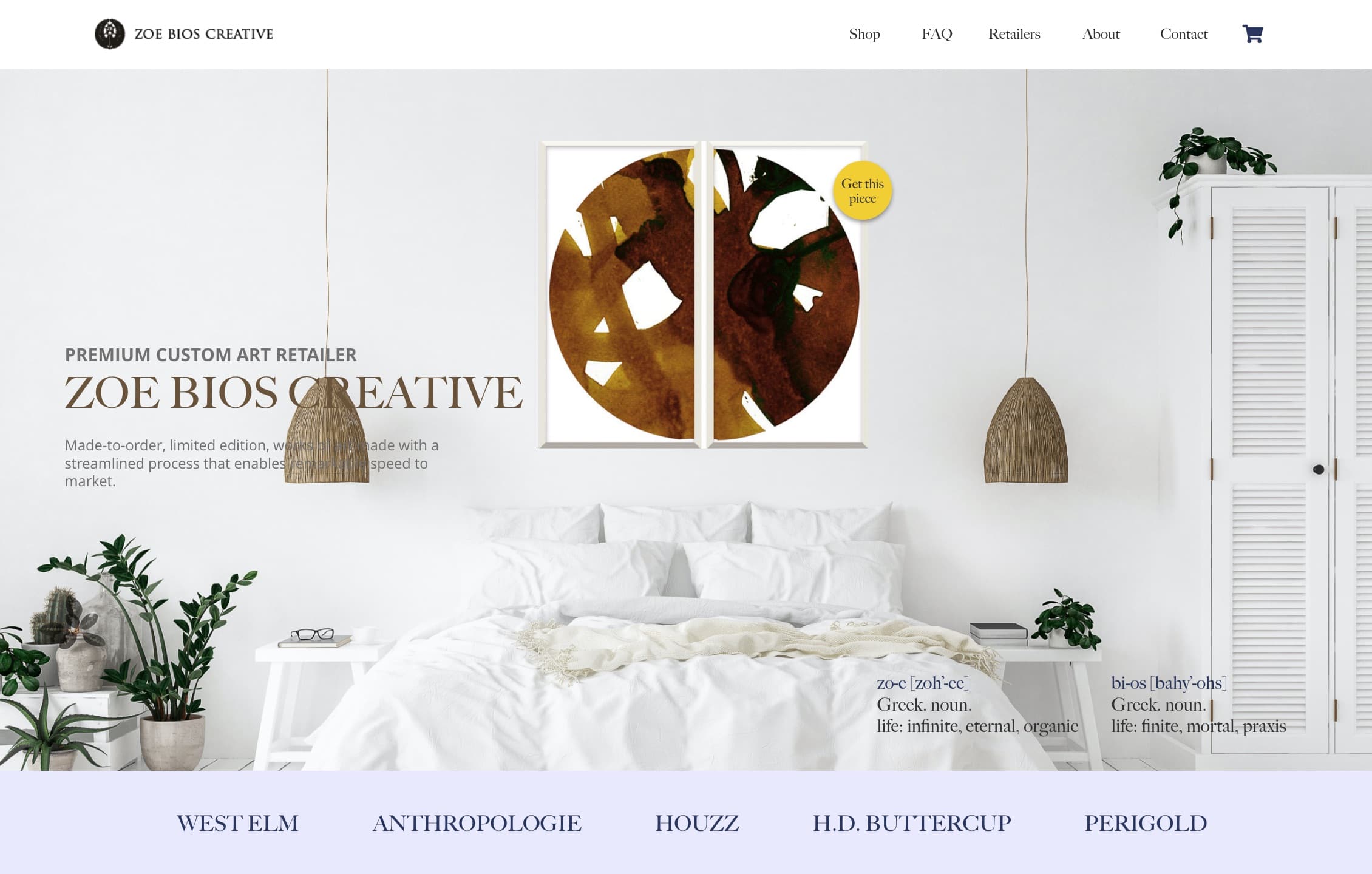 Zoe Bios Creative project by Cart + Craft